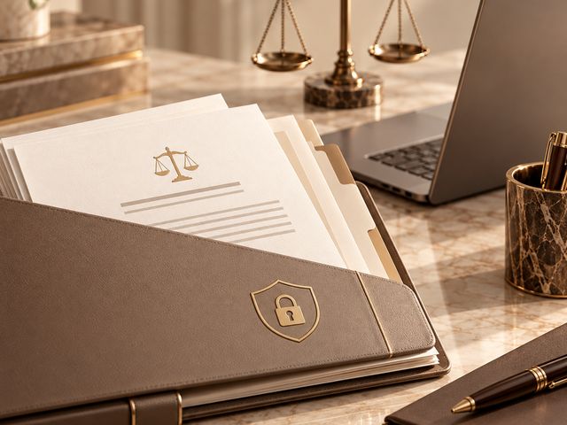 Pasta de documentos com cadeado